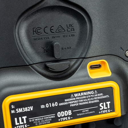 Ventilna svetilka Fieldpiece SM382V z vgrajenim vakumometrom