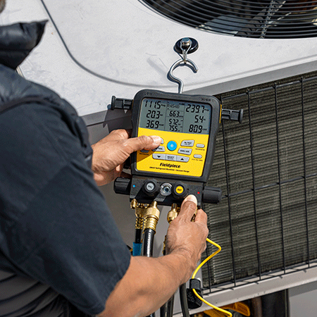 Luminária de válvula SM482V da Fieldpiece com vacuómetro integrado